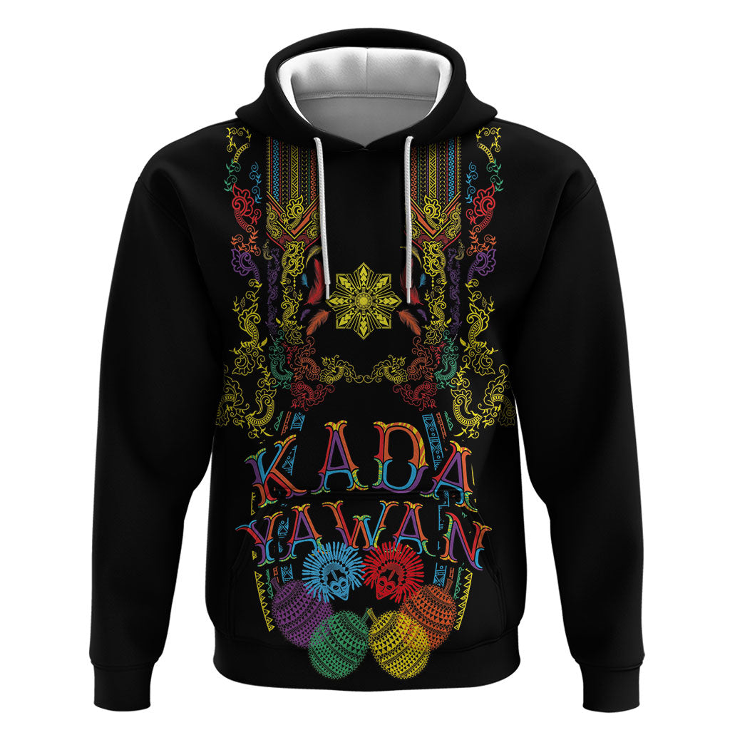 Philippines Kadayawan Festival Zip Hoodie Polynesian Tribal Art Barong Style