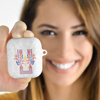 Philippines Barong Style AirPods Case Polynesian Kakau Art Tattoos with Tribal Filipino Sun