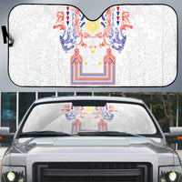 Philippines Barong Style Auto Sun Shade Polynesian Kakau Art Tattoos with Tribal Filipino Sun