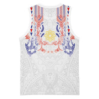 Philippines Barong Style Basketball Jersey Polynesian Kakau Art Tattoos with Tribal Filipino Sun