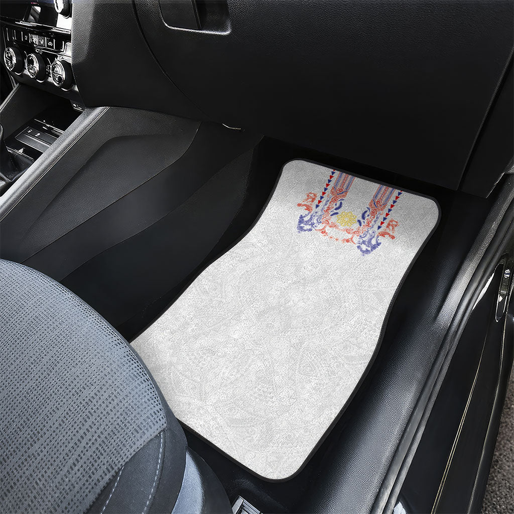 Philippines Barong Style Car Mats Polynesian Kakau Art Tattoos with Tribal Filipino Sun