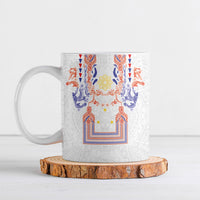 Philippines Barong Style Ceramic Mug Polynesian Kakau Art Tattoos with Tribal Filipino Sun