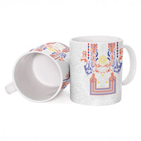 Philippines Barong Style Ceramic Mug Polynesian Kakau Art Tattoos with Tribal Filipino Sun