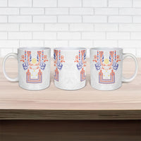Philippines Barong Style Ceramic Mug Polynesian Kakau Art Tattoos with Tribal Filipino Sun