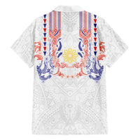 Philippines Barong Style Family Matching Mermaid Dress and Hawaiian Shirt Polynesian Kakau Art Tattoos with Tribal Filipino Sun
