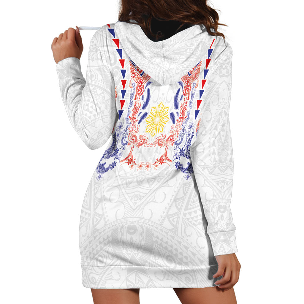 Philippines Barong Style Hoodie Dress Polynesian Kakau Art Tattoos with Tribal Filipino Sun