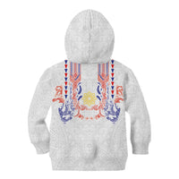 Philippines Barong Style Kid Hoodie Polynesian Kakau Art Tattoos with Tribal Filipino Sun