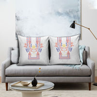 Philippines Barong Style Pillow Cover Polynesian Kakau Art Tattoos with Tribal Filipino Sun