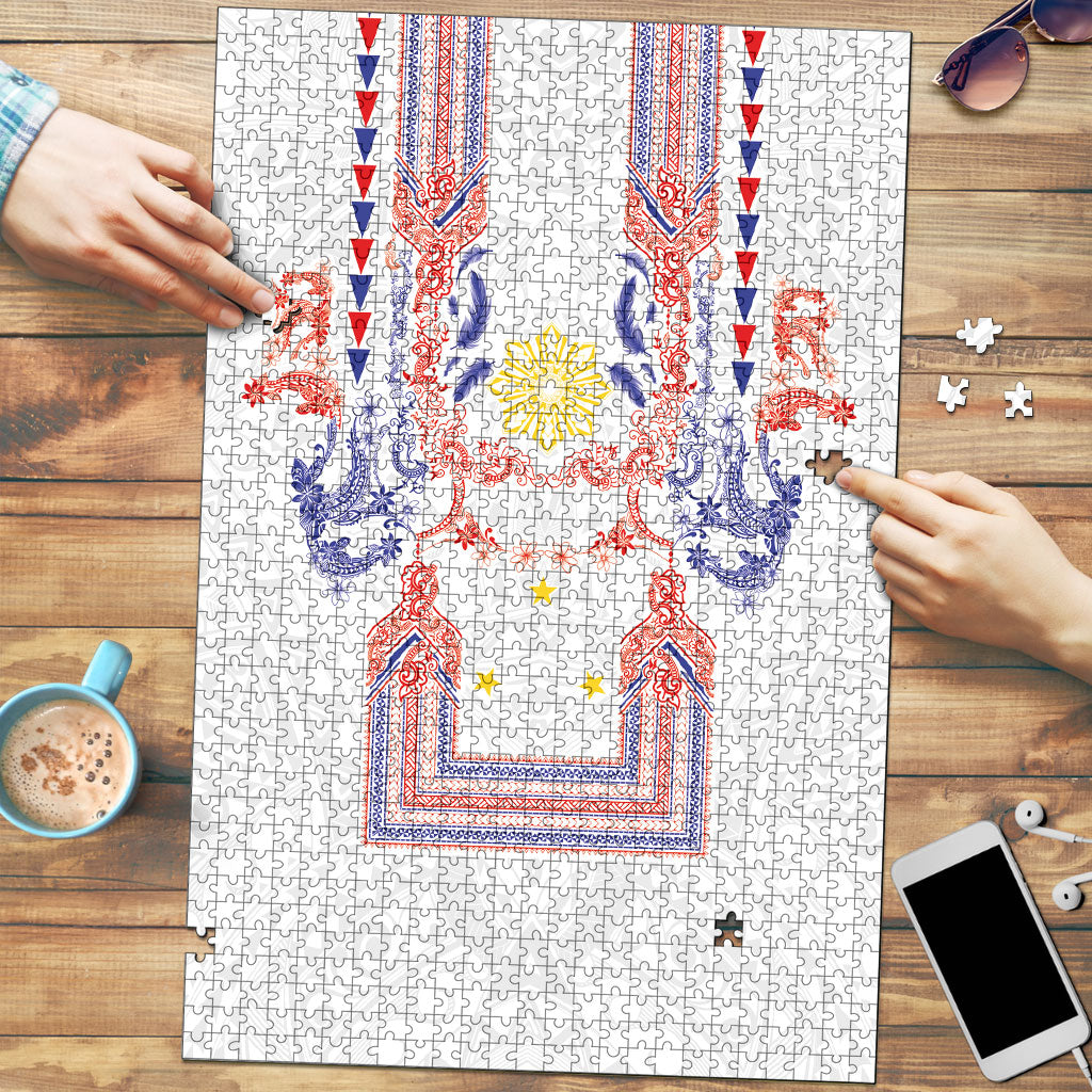 Philippines Barong Style Puzzle Polynesian Kakau Art Tattoos with Tribal Filipino Sun