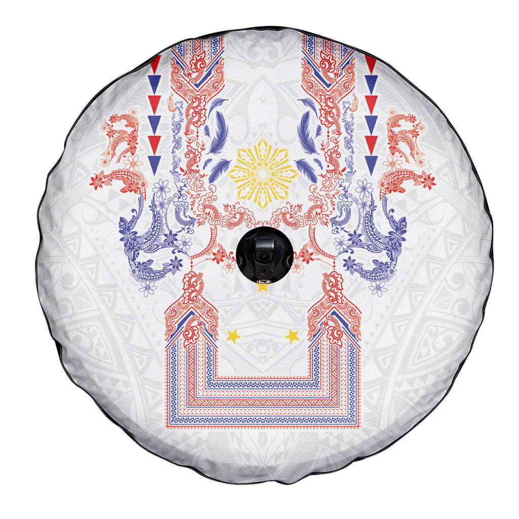 Philippines Barong Style Spare Tire Cover Polynesian Kakau Art Tattoos with Tribal Filipino Sun