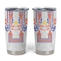 Philippines Barong Style Tumbler Cup Polynesian Kakau Art Tattoos with Tribal Filipino Sun