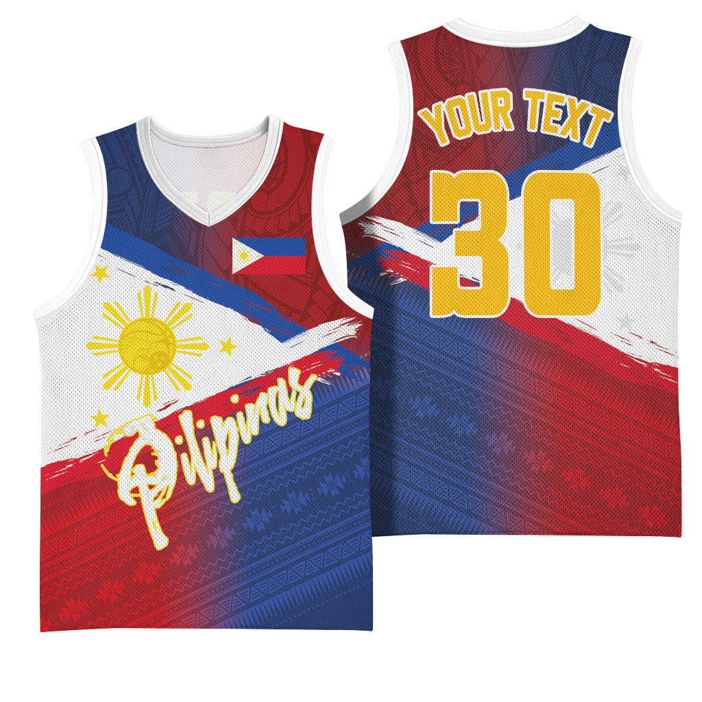 Philippines Basketball Custom Basketball Jersey Pilipinas Tribal Pattern