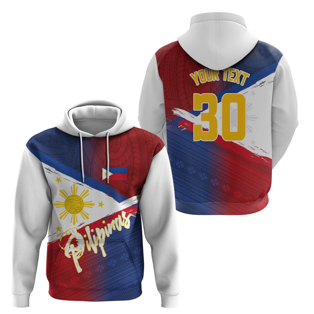 Philippines Basketball Custom Hoodie Pilipinas Tribal Pattern