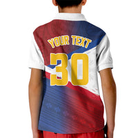 Philippines Basketball Custom Kid Polo Shirt Pilipinas Tribal Pattern