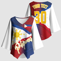 Philippines Basketball Custom Kimono Sleeve Blouse Pilipinas Tribal Pattern