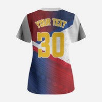 Philippines Basketball Custom Scrub Top Pilipinas Tribal Pattern