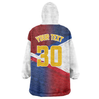 Philippines Basketball Custom Wearable Blanket Hoodie Pilipinas Tribal Pattern