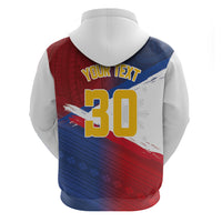 Philippines Basketball Custom Zip Hoodie Pilipinas Tribal Pattern