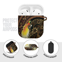 Papua New Guinea and Indonesia Batik AirPods Case Bird of Paradise with Tribal Batik Patterns