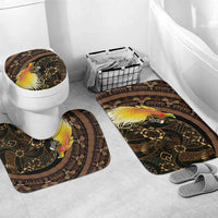 Papua New Guinea and Indonesia Batik Bathroom Set Bird of Paradise with Tribal Batik Patterns