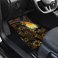 Papua New Guinea and Indonesia Batik Car Mats Bird of Paradise with Tribal Batik Patterns