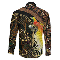 Papua New Guinea and Indonesia Batik Family Matching Short Sleeve Bodycon Dress and Hawaiian Shirt Bird of Paradise with Tribal Batik Patterns