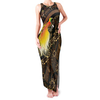 Papua New Guinea and Indonesia Batik Family Matching Tank Maxi Dress and Hawaiian Shirt Bird of Paradise with Tribal Batik Patterns