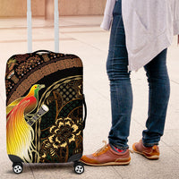 Papua New Guinea and Indonesia Batik Luggage Cover Bird of Paradise with Tribal Batik Patterns