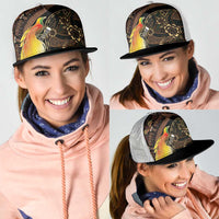Papua New Guinea and Indonesia Batik Mesh Trucker Cap Bird of Paradise with Tribal Batik Patterns