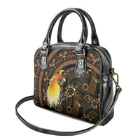 Papua New Guinea and Indonesia Batik Shoulder Handbag Bird of Paradise with Tribal Batik Patterns