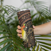 Papua New Guinea and Indonesia Batik Skinny Tumbler Bird of Paradise with Tribal Batik Patterns