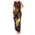 Polynesian Turtle Family Matching Tank Maxi Dress and Hawaiian Shirt Plumeria Hibiscus Pattern Oxblood