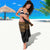Polynesian Turtle Sarong Plumeria Hibiscus Pattern Black Color