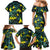 New Zealand Kowhai Flowers Family Matching Mermaid Dress and Hawaiian Shirt Maori Koru Pattern With Paua Shell Style
