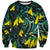 New Zealand Kowhai Flowers Sweatshirt Maori Koru Pattern With Paua Shell Style