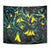 New Zealand Kowhai Flowers Tapestry Maori Koru Pattern With Paua Shell Style