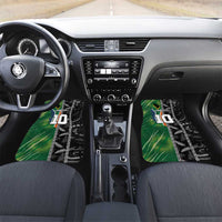 Custom Aotearoa South Africa Rugby Freedom Cup Car Mats Maori Silver Fern Art and Sporty Flag SA - Polynesian Pride