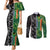 Custom Aotearoa South Africa Rugby Freedom Cup Couples Matching Mermaid Dress and Long Sleeve Button Shirt Maori Silver Fern Art and Sporty Flag SA - Polynesian Pride
