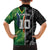 Custom Aotearoa South Africa Rugby Freedom Cup Family Matching Off The Shoulder Long Sleeve Dress and Hawaiian Shirt Maori Silver Fern Art and Sporty Flag SA - Polynesian Pride