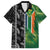 Custom Aotearoa South Africa Rugby Freedom Cup Family Matching Off Shoulder Maxi Dress and Hawaiian Shirt Maori Silver Fern Art and Sporty Flag SA - Polynesian Pride