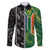 Custom Aotearoa South Africa Rugby Freedom Cup Family Matching Off Shoulder Maxi Dress and Hawaiian Shirt Maori Silver Fern Art and Sporty Flag SA - Polynesian Pride