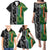 Custom Aotearoa South Africa Rugby Freedom Cup Family Matching Puletasi and Hawaiian Shirt Maori Silver Fern Art and Sporty Flag SA - Polynesian Pride