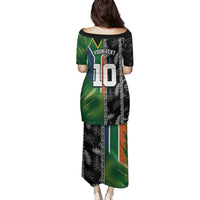 Custom Aotearoa South Africa Rugby Freedom Cup Family Matching Puletasi and Hawaiian Shirt Maori Silver Fern Art and Sporty Flag SA - Polynesian Pride