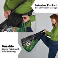 Custom Aotearoa South Africa Rugby Freedom Cup Grocery Bag Maori Silver Fern Art and Sporty Flag SA - Polynesian Pride