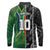Custom Aotearoa South Africa Rugby Freedom Cup Long Sleeve Polo Shirt Maori Silver Fern Art and Sporty Flag SA - Polynesian Pride