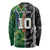 Custom Aotearoa South Africa Rugby Freedom Cup Long Sleeve Shirt Maori Silver Fern Art and Sporty Flag SA - Polynesian Pride