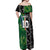 Custom Aotearoa South Africa Rugby Freedom Cup Off Shoulder Maxi Dress Maori Silver Fern Art and Sporty Flag SA - Polynesian Pride