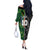 Custom Aotearoa South Africa Rugby Freedom Cup Off The Shoulder Long Sleeve Dress Maori Silver Fern Art and Sporty Flag SA - Polynesian Pride