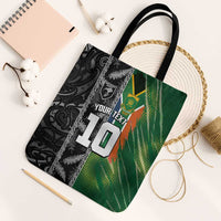 Custom Aotearoa South Africa Rugby Freedom Cup Tote Bag Maori Silver Fern Art and Sporty Flag SA - Polynesian Pride