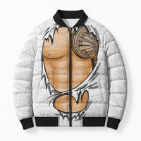 Samoan Tatau Bomber Puffer Jacket Tattoo Reveal Effect